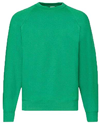 HLKauf Fruit of the Loom Herren Sweatshirt Classic Raglan Sweat Shirt Block