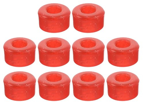 ibasenice 10 Stück Skateboard und Rollschuh Vibrationsdämpfer aus Transparentem Pu 95a Stoßdämpfende Ersatzbuchsen für Inline und Quad Skates Kompatibel mit Skateboard Achsen