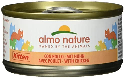 almo nature Megapack Kitten- Alleinfutter für Katzenjunge, Nassfutter mit Huhn- 6er Pack (6x70g)
