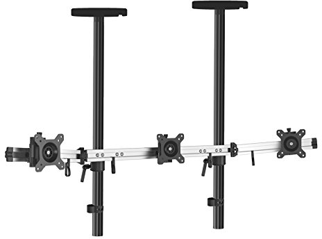 HFTEK 3fach-Deckenhalterung Monitorarm Halter für 3 Bildschirme von 15-27 Zoll (MP230DM70-N)