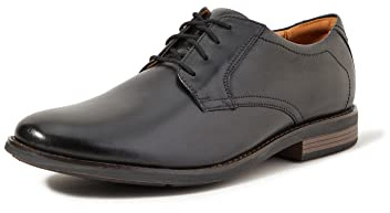 Clarks Herren Becken Lace Brogues, Schwarzes Leder, 39.5 EU