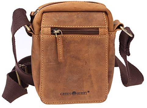 Greenburry Vintage Umhängetasche Braun 14x8x18cm