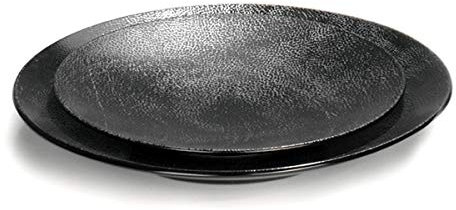 Lambert - Kaori - Rochen Optik - Speiseteller, Teller - Ø: 27,5 cm - mit Metallic Rochen Optik - Steingut - 1 Stück