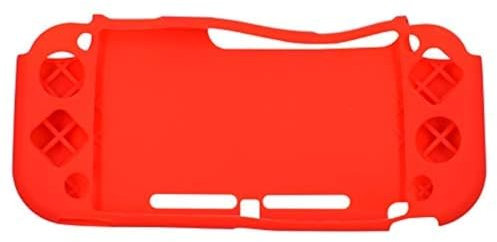 Silicone Gel Rubber Cover Protective Case for Nintendo Switch Lite Console Mini Console Full Protection (Red)