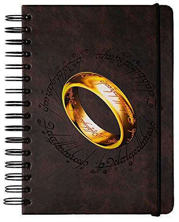 Grupo Erik Bullet Journal Dotted A5 Der Herr der Ringe - Hard Cover Notizblock A5 Ringbuch Notizbuch A5 Dotted Tagebuch - The Lord of the Rings Merch