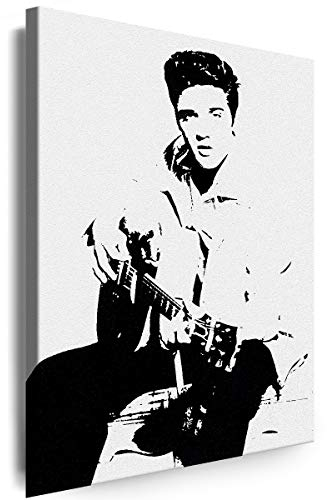 Myartstyle - Bilder Elvis Presley Band 60 x 40 cm Leinwandbild XXL - Wandbild 1 Teilig - Gerahmter Kunstdruck Musik w-s-2023-165