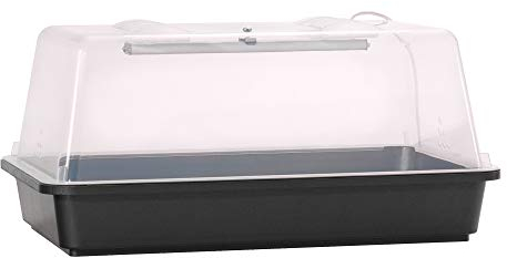 Romberg Indoor Greenhouse Lumio M LED (serre d'intérieur) avec éclairage LED intégré, cadre en plastique, fermeture enroulable, transparent, 38 x 24 x 19 cm