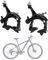 Freni Bici Da Corsa, Freni Bici a Pinza, Pinza Freno per Bici Da Strada, Pinza Freno in Alluminio a Forma Di V per Bicicletta, Freni Bici Vintage 1 Paio