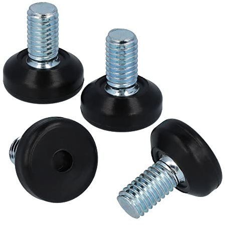 GleitGut 4 x Möbelfuß mit M6 Gewinde Durchmesser 15 mm Stellfüße verstellbare Möbelfüße Möbelgleiter Stellschraube