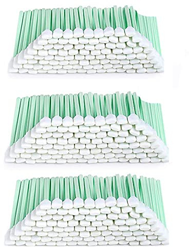 300 PCS Reinigung Schwamm Lang Steril, für Tintenstrahl Druckkopfreiniger, Kamera, Linsen Reinigung,Optische Ausrüstung, Grün