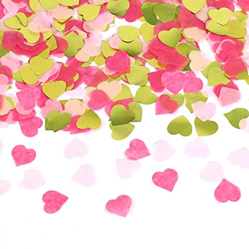 Konfetti Hochzeit Herzen Rosa, Birthday Hochzeit Geburtstag Konfetti Papier Party Tischkonfetti für Valentinstag, Luftballons, Geschenkbox, Torte by VCOSTORE