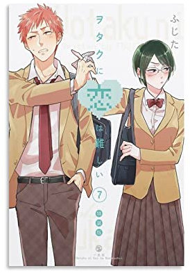 Wotakoi Love Is Hard for Otaku Japanisches Anime-Poster, 9-Druck, Fotokunst, Malerei, Leinwand, Poster, Heimdekoration, 20 x 30 cm