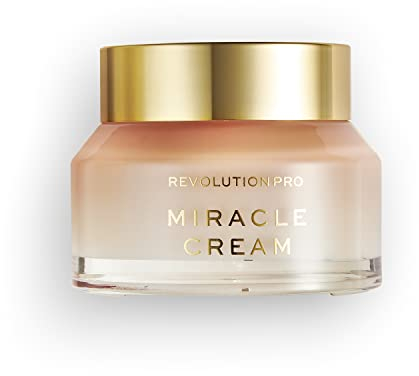 Revolution Pro, Miracle Cream, feuchtigkeitsspendende & verschönernde Gesichtscreme, mildert matten Teint, leichte Formel, enthält Hyaluronsäure & Niacinamid, 100ml
