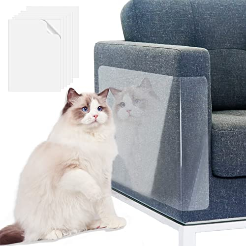 Protezione Graffi Gatto, 6 Pezzi Proteggi Divano Gatti Graffi, 43x30cm Adesivo Antigraffi per Gatti, Anti Graffio Protector, Gatti AntiGraffio Protector, per Sedie Porta Pareti e Mobili