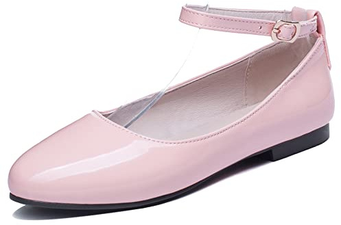 Lroey Reoly Women Flat Ballet Shoes, Flat Pumps Round Toe Slip On Dancing Shoes Comfort, Size 0-12.5