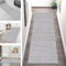 Teppich Läufer Flur Küche rutschfest waschbar Teppichläufer Lang 100X500CM Grau Küchenläufer Flurteppich Meterware Korridor Tepiche Esszimmer Schlafzimmer Wohnzimmer Schmutzfangmatte Breit 40-120cm
