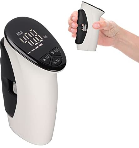 Asixxsix Dinamometro Manuale Digitale, Impugnatura Regolabile, Display a LED, Misurazione Accurata, Test e Allenamento della Forza di Presa