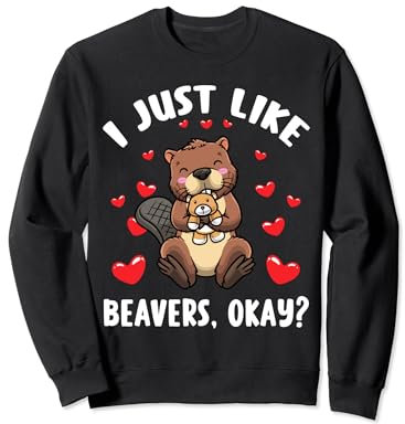 Biber Mit Kuscheltier Nagetier Sweatshirt