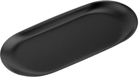 Vassoio Portaoggetti in Acciaio Inox,Vassoio Ovale Portaoggetti,Portata Piatto in Acciaio Inossidabile,Metallo Vassoio per Candele,Vassoi Cosmetici Ovali,Vassoi Portaoggetti in Acciaio Inossidabile