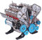 GOUX Motor Modellbausatz, Metall Verbrennungsmotor Modellbau, V8 Motor Bausatz 8 Zylinder Motor Modell, 500+PCS Mini Metall Motor Engine Kit für Technikbegeisterte