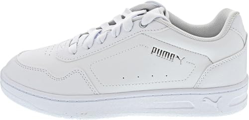 PUMA Damen Court Classic Sneakers 38, White Silver Metallic