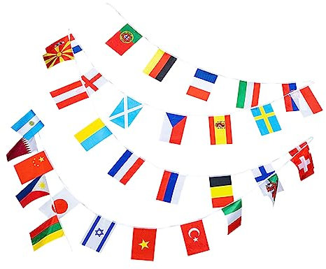 Schnur WM-Flagge fahne länderflaggen Außenflagge Weltflaggen-Wimpelbanner Embleme Partyzubehör internationale Flaggen Sport schmücken Zubehör für Fans das Schild das Banner