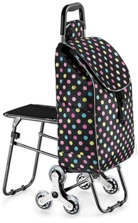 YTGHBIML Shopping Hand Truck Folding Shopping Carts Bester Einkaufswagen Einkaufswagen mit Dreirädern ist für das Treppensteigen konzipiert