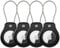 citymore for Airtag Holder 4 Pack with Wire Cable,Secure Airtags Keyring,GPS Tracker tag,AirTag Case Accessory for Keys, Key Ring,Luggage Compatible with Apple Air tag