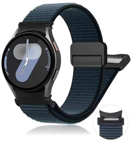 Cinturino Nylon Magnetico Un Clic per Samsung Galaxy Watch 7 6 5 4 FE 40mm 44mm/Watch 6 Classic 47mm 43mm/5 Pro 45mm/4 Classic 46mm 42mm Uomo/Donna,Cinturino Sportivo 20mm per Galaxy Watch 7 FE 6 5 4