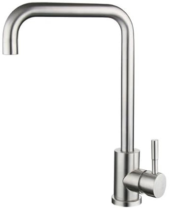 Classical Küchenarmatur aus Edelstahl 304, Einhand-Waschtischarmatur, Kalt- und Warmmischbatterie, 2 Löcher,schnelle Befestigung