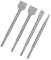 OVAQUIXI SDS Plus Chisel Set 4PCS - Chrome Vanadium Steel Point & Flat Chisels for Concrete/Brick, Heavy Duty Rotary Hammer Accessories (250mm/9.8in)