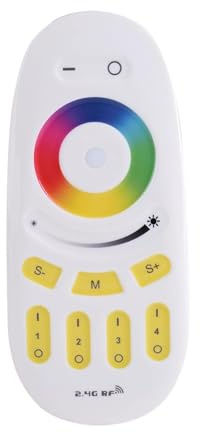 RGBW-Lichtsteuerung mit kabelloser 2,4 GHz Fernbedienung und Touchscreen für RGBW-Glühbirnen