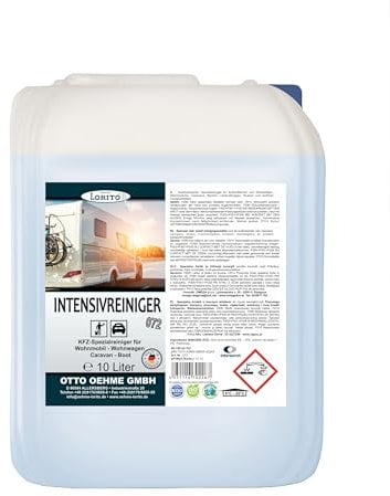 Lorito Intensivreiniger 072 für LKW-Planen Wohnmobil & Wohnwagen 10l (1er Pack) - Caravan Reiniger, KFZ-Reiniger für Fahrzeug-Oberflächen, Entfernt auch hartnäckigen Schmutz