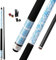 OKHEALING Billardqueue aus Kohlefaser, 12 mm Spitze, Kohlefaser, Snooker-Queue, 144,8 cm für professionelle Poolspieler und Amateurspieler