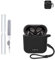 Funda protectora de silicona para auriculares Bluetooth Tozo T6, duradera y respetuosa con el medio ambiente, con agujeros precisos y compatibilidad de carga, color negro