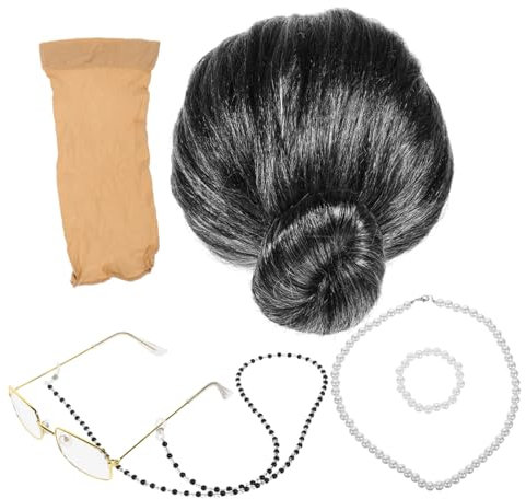 ibasenice Perücke Für Alte Damen Perücke Flauschige Damenperücke Für Für Partys Für Halloween