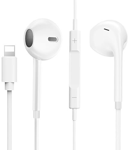 Vinmooog Cuffie per iPhone,Cuffie In-ear iPhone con filo Hi-Fi Stereo Auricolari, Cuffie Compatibile con iPhone 14/14Pro/13/13Pro/12/SE/11/11Pro/XS Max/XR per Tutti gli iOS(2 Pack)