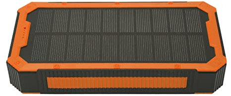 Bank de Energía Solar, Bank, Cargador Portátil de 36800 MAh con Panel de Silicio Monocristalino, Carga Inalámbrica, 4 Puertos USB para Escalar, Viajar, Acampar (Orange)
