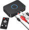 Bluetooth 5.4 Adapter Stereoanlage, Bluetooth Empfänger mit Aux 3.5 mm RCA Klinke und Kabel, Bluetooth Aux Adapter, HiFi Bluetooth Audio Receiver mit 3D Surround für TV Lautsprecher Projektoren