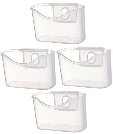 TOPPERFUN 4pcs Plastic Fridge Hanging Box Refrigerator Organizer Seasoning Packet Holder Mini Fridge Storage Boxes for Kitchen Cupboard Organiser