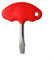 Entgoinggo Cacciavite a testa piatta con manico a T, lama a taglio largo 12 mm, per piastra a sgancio rapido, treppiedi, manutenzione elettronica, riparazione elettronica, rosso, 87 x 114 mm