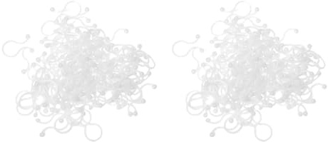 Uikdjgu White Nylon Round Tips Twist Lock Cable Tie 200 Pcs