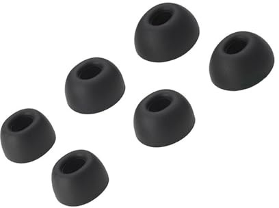 Ear Tips Earbuds for Redmi Buds 6 Pro, Buds 5 Pro, Soft Rubber Eartips Buds, 3 Pairs (black)