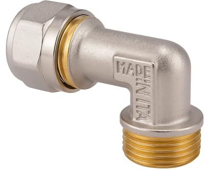 Raccordi a Compressione per Tubo Multistrato Acqua Ø16 Ø20 Ø26 Ø32 – Raccordi a Stringere per Impianti Idraulici Resistenti – LEMAG SRL (Gomito 20x1/2)