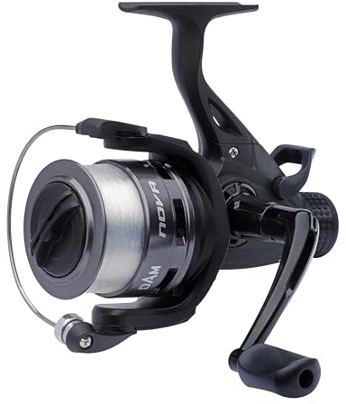 Dam Quick Nova FS Spinnrolle | Allround- und Feeder-Rolle für Süßwasser | Gehäuse und Rotor aus Graphit | Vorgespulte Monofilschnur | Mehrere Größen