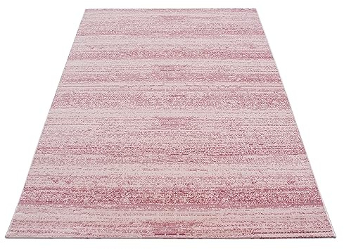 KADIMA DESIGN Kurzflorteppich Einfarbig Uni Pflegeleicht Waschbar Strapazierfähig Pink 80x150 cm Wohnzimmer Schlafzimmer Fußbodenheizung geeignet Schadstoffgeprüft Gekettelt Oeko-TEX | INN
