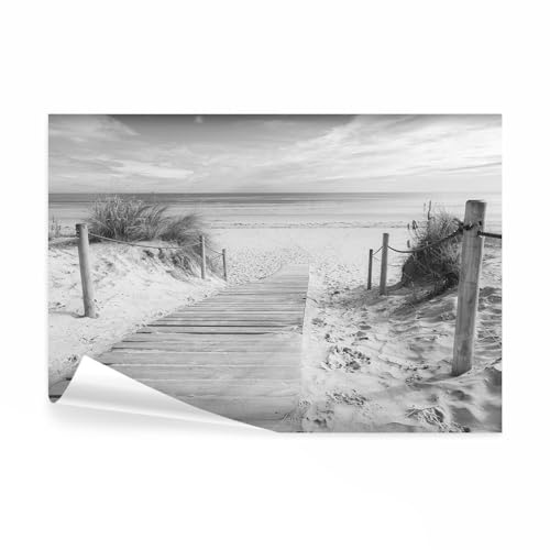 decomonkey Fototapete Strand Meer, 350x256 cm, XXL, Landschaft Natur | Schlafzimmer, Wohnzimmer, Design, Tapete, Fototapeten, Tapeten, Wandtapete, moderne, Wand
