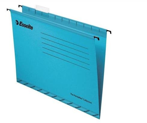 Esselte Classic Suspension File Reinforced Foolscap File Blue Ref 90334 Pack 25 127578