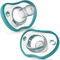 nanobebe Lot de 2 tétines Flex bleu sarcelle 0-3 Month