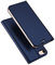 Conie EF1712 Electroplated Flip Case Kompatibel mit iPhone 6 Plus / 6s Plus, PU Leder Hülle Flip Wallet Cover Kartenfächer Standfunktion Magnetisch für iPhone 6S Plus iPhone 6 Plus Etui Dunkelblau
